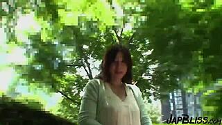 Mature Japanese slut with big tits gets banged and creampied in hairy group scene