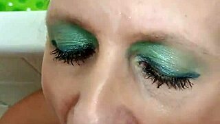 German milf prostitute Sandra performs blowjob with cum swallow in European style.