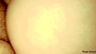 Skinny teen 18+ moans loudly as stepdad fucks her hard with intense orgasms in old and young action!