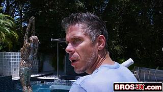 I feel so thrilled watching squirting beauty with juicy ass and ebony tits oiled for rough dp