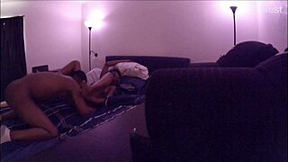 Got a nice afternoon visit from ebony couple with monster cock missionary and doggystyle