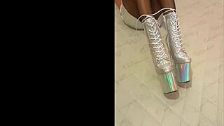 Total Silver Fishnet Pantyhose On Petite Latina Milf Ass