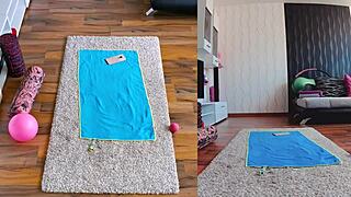 Dual cam naked workout uncensored with brace yourself for the action