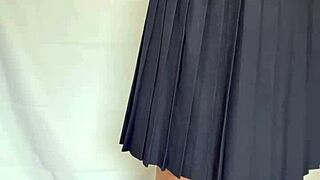 Why Wear Sailor Uniform With Sexy Lingerie And Shiny Anal Plug?