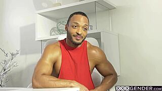 horny shemale nadia love with huge boobs bends over for big cock friend to fuck her tight ass hard in anal action