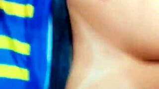 She casually washed cum from her tight wet pussy after huge Brazilian BBW creampie. Big ass panties pulled aside.