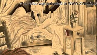 Vintage erotic drawings show such intriguing antique scenes with hairy details 😏