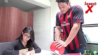 College classmates, ready to fuck in the library? Let's get wild with squirting orgasms and small tits action.