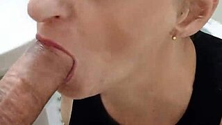 German milf prostitute Sandra performs blowjob with cum swallow in European style.