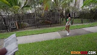 Street Girl Devours Italian Man's Thick Sausage in Public Encounter