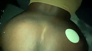 caught fucking outside with petite ebony bent over moaning in doggystyle sideways