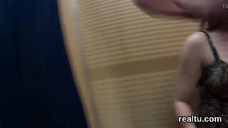 Czech teen strips and teases in shop before hardcore pov anal blowjob screwing