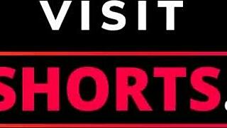 European blonde baddie in comfy shorts gets hardcore anal from big cock in rough domination