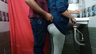 Does this pregnant secretary handle rough doggystyle fucking from her country boss in office bathroom hidden cam?