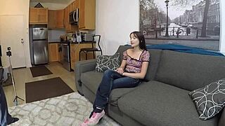 gracie mayy's wild casting with deepthroat gagging and sucking cock 😈