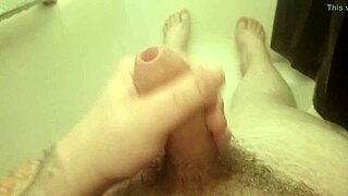Hey, check out this solo shower session with some fun wanking action