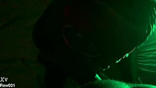 Subtle Banana Oiled Blowjob with Sexy Black Cock