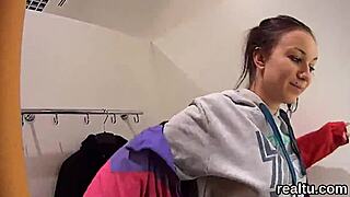 exceptional czech chick tempted in shopping centre gets blowjob and anal fucked hardcore in pov