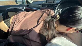 Fucked friend with boyfriend in car