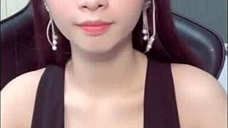 Asian webcam girl with big ass and small tits performs sexy bigo show in 2019 chat.