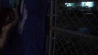 Missionary sex turns rough in outdoor public fuckfest for teen anya olsen only.