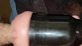 Quick fleshlight stroke session with my big cock until cumshot 😈