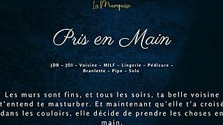 hey, getting handled by the french milf neighbor in this european audio porn with taboo vibes