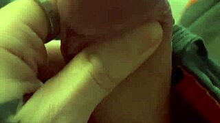 Dick Sounding with Extreme Pre Cum in Close Up Solo Masturbation by Tattooed Amateur