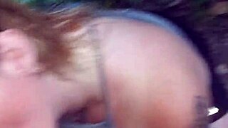 Adventire Time Public Woods with Blonde Blowjob and Cum Swallow