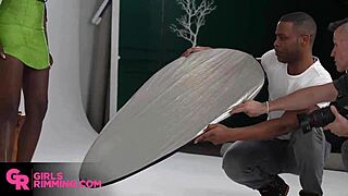 Oh god I can't believe this ebony milf Zaawaadi is rimming and submitting to that big black cock!