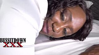 sexy tutor omgiana gives don grammar a deepthroat blowjob lesson. then she rides his big black cock bareback with choking and gagging.