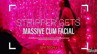 Stunt cock gets lucky riding and fucking Maxine X in club.