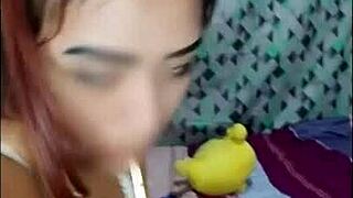 Hey, watch this latina woman masturbating hard until she squirts everywhere in anal creampie action