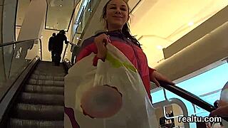 exceptional czech chick tempted in shopping centre gets blowjob and anal fucked hardcore in pov