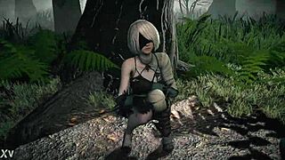 Nier Automata's 2B does a sexy striptease before getting fucked 😏
