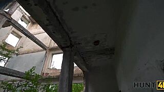 Horny Russian brunette teen cheats on boyfriend by fucking stranger in public outdoor pickup for cash