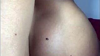 Wow, cute ebony babe masturbates in panties for xvideos follower!