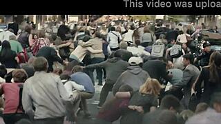 Sexy latina rides big black cock in cowgirl with bubble butt and shaved pussy