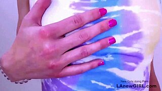 I feel so shy with purple hair getting fucked by my uncle at this modeling audition on the sofa