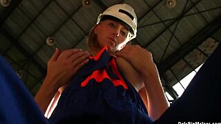 Shelby moon's huge natural boobs get playful at work