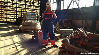 Shelby moon's huge natural boobs get playful at work