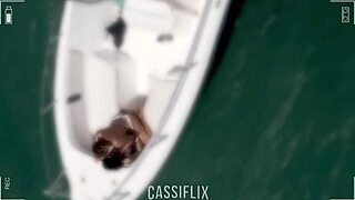 Hey, can you handle watching Cassiana take three big cocks bareback outdoors in lingerie until creampie covers her tattooed pussy?