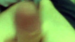 i'm masturbating naked while watching porn with this big homemade monster cock in hand.