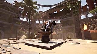 Hey, in this 3D hentai game Lara has to insert that huge mysterious monster cock into her tight cave to unlock the next passage