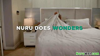 Omg, petite blonde teen katie kush preps victor ray for nuru massage and totally craves his huge wet cock! 😍🍆