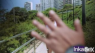 andrea andrade, the busty peruvian teen from the jungle, gets caught by a fake trainer