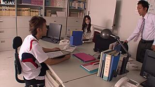 Come bang me, says sexy Japanese teacher Yui Hatano to the whole class in uncensored gangbang