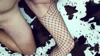 muscular husband captures his cute wife's intimate moments in homemade close-up action