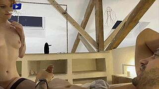 young redhead gets her ass opened wide by neighbor in lingerie