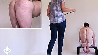 Hey slave, ready for part 1 where I cane your ass and fist it deep in this femdom bondage humiliation with orgasm punishment?